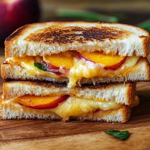 Sandwich pêches et cheddar