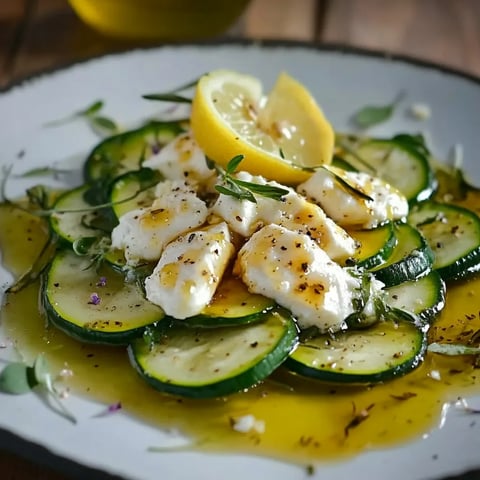 Carpaccio courgettes miel citron