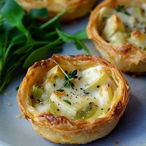 Tartelettes poireaux au brie