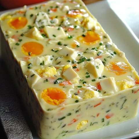 Terrine maison avec macédoine et œufs