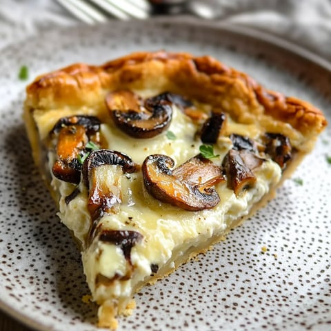 Tarte croustillante mozza et champignons