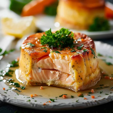 Flan poisson saumon et colin