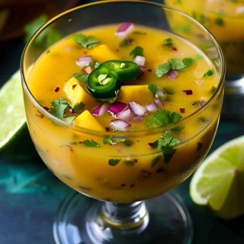 Gazpacho exotique à la mangue