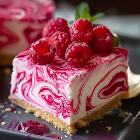 Cheesecake tourbillon framboise facile