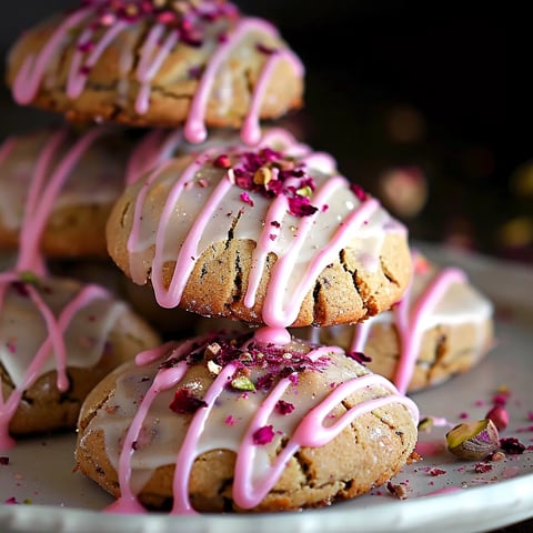Cookies roses et pistaches