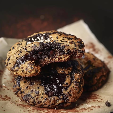 Biscuits caramel, chocolat et sésame