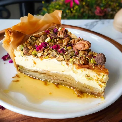 Cheesecake gourmand aux pistaches