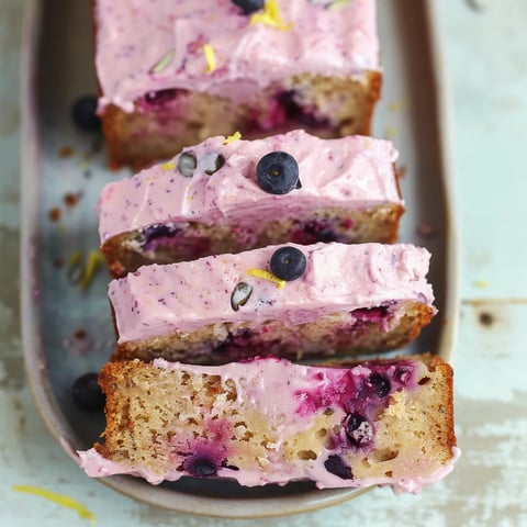 Cake citron, amande, myrtille
