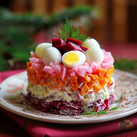 Salade festive en couches