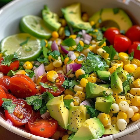 Salade de maïs et avocat