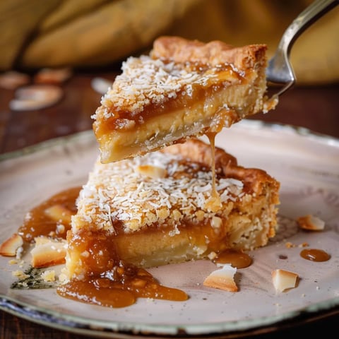 Tarte coco et caramel