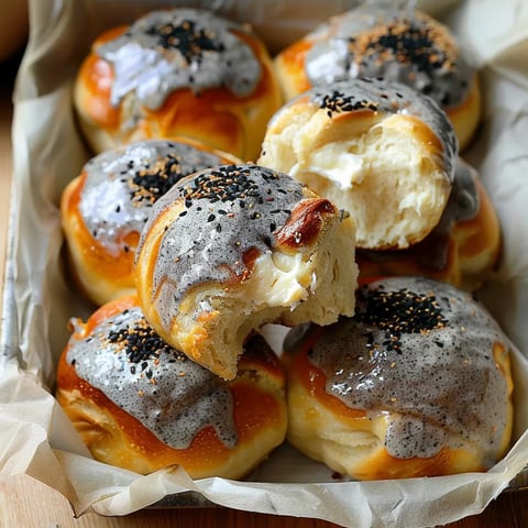 Pain au lait moelleux façon sans pétrissage avec sésame noir