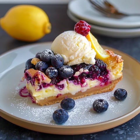 Lemonopita citron et myrtille