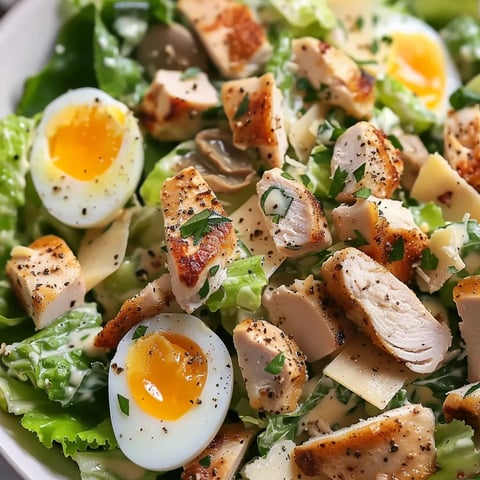 Salade Caesar au Poulet Fermier avec Vinaigrette Allégée
