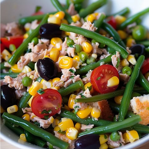 Salade croquante haricots thon