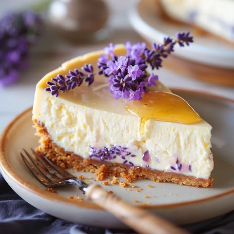 Cheesecake miel et lavande