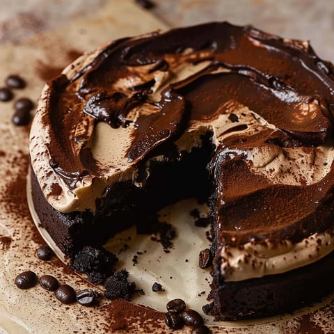 Délicieux gâteau chocolat café