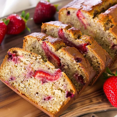 Pain moelleux fraises bananes
