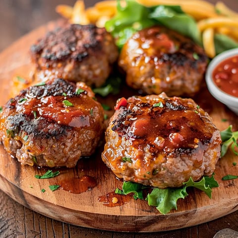 Boulettes de hamburger savoureuses