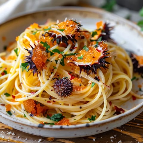 Spaghettis aux oursins gourmands