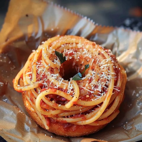Donut de spaghetti unique
