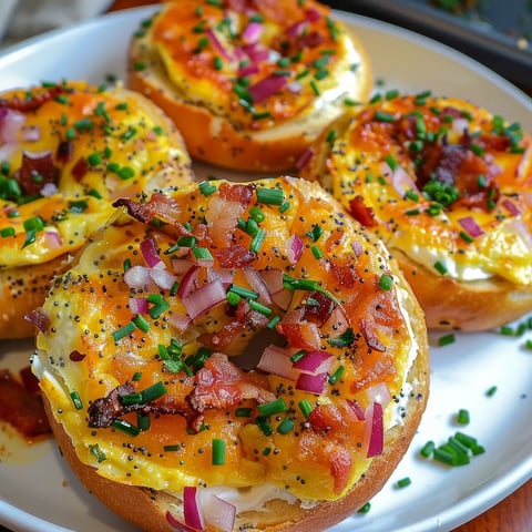 Quiche bagels pour déjeuner
