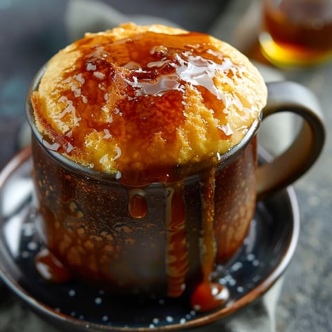 Mug cake au caramel salé