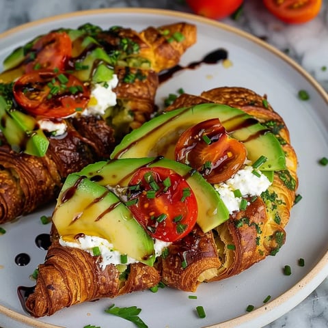 Tartine croissant avocat miel