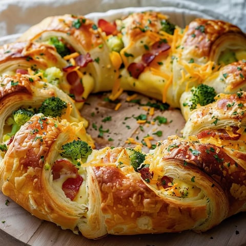 Couronne feuilletée au fromage
