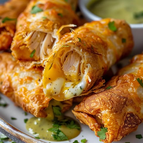 Cigarillos poulet fromage curry
