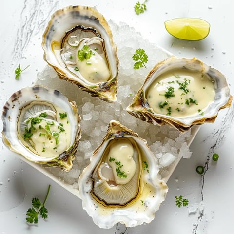 Huîtres et sauce coco citronnelle