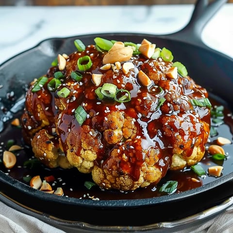 Chou-fleur sauce cacahuètes