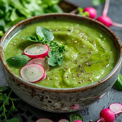 Potage aux feuilles de radis