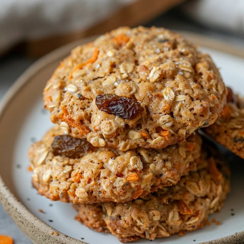 Biscuits savoureux au gruau et carottes