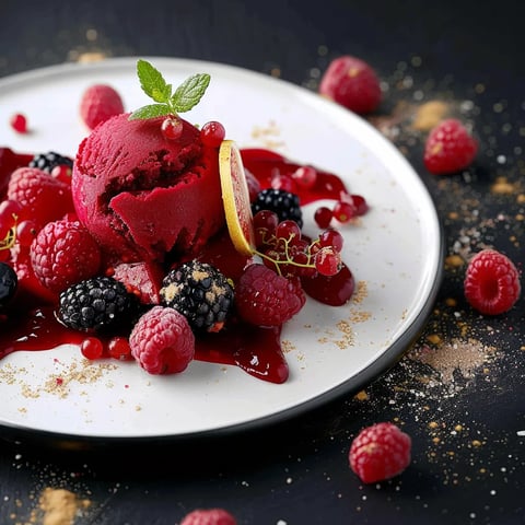 Sorbet fruits rouges maison