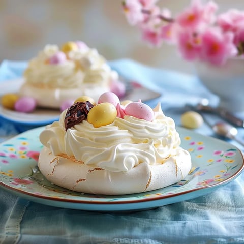 Pavlova légère pour Pâques