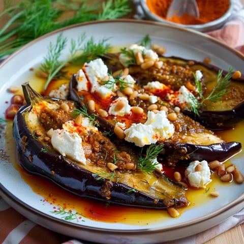 Aubergine marinée harissa érable