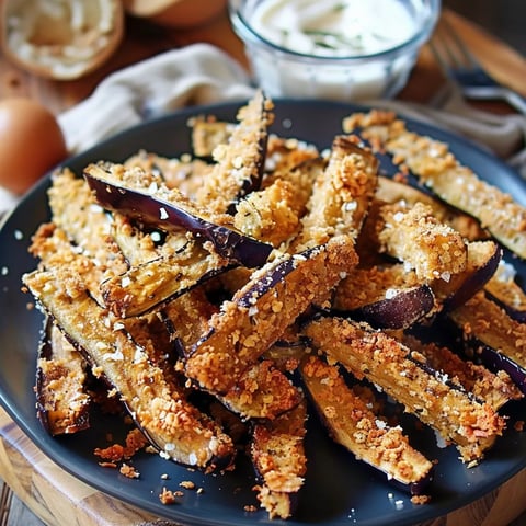 Frites d'aubergines croustillantes
