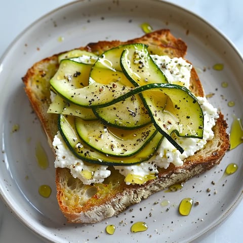Toasts courgettes ricotta gourmand