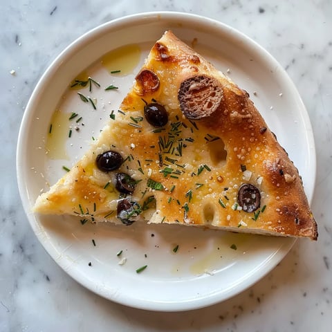 Focaccia aux olives et romarin