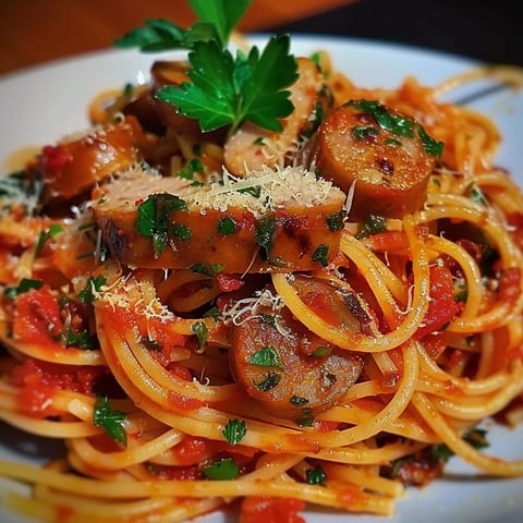 Spaghetti, knackis et parmesan