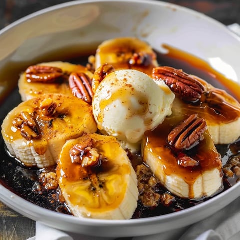 Bananes flambées au caramel et rhum