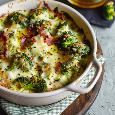 Gratin brocolis façon tartiflette
