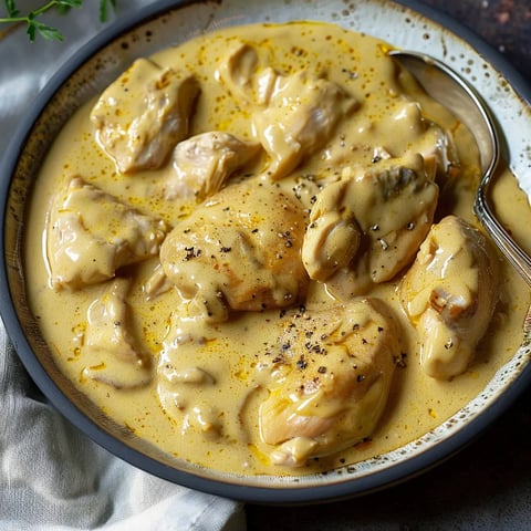 Poulet mijoté moutarde