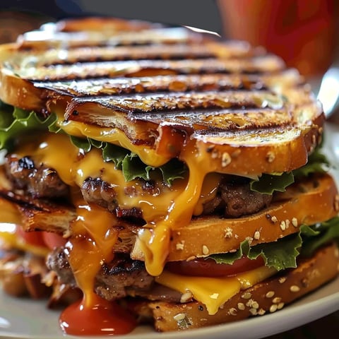 Panini burger au cheddar