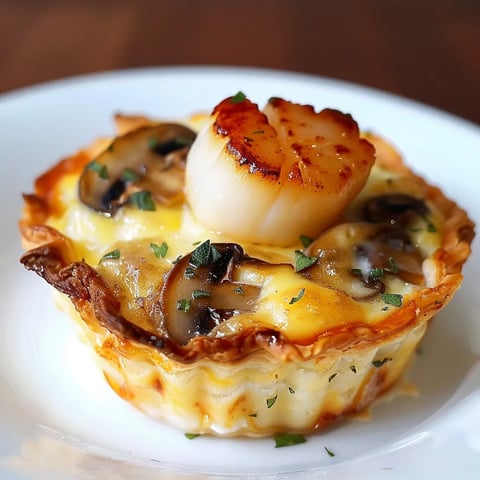 Mini quiches noix et champignons
