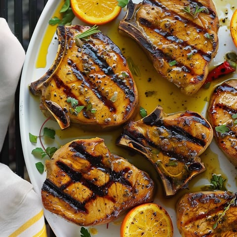 Côtelettes de porc au curcuma
