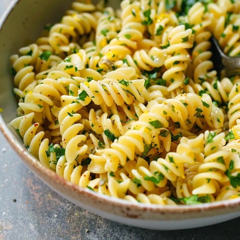 Fusillis ail citron anchois