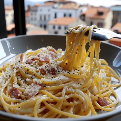 Spaghetti alla Carbonara italien