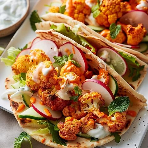 Pitas au chou-fleur Buffalo